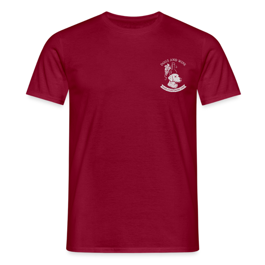 Unisex Fit T-Shirt "Dogs&Wine" - Ziegelrot
