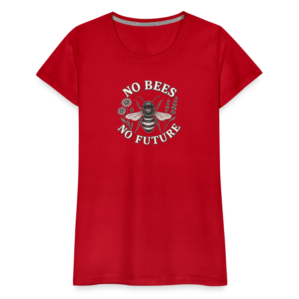 Damen T-Shirt "No Bees - No Future" - Rot