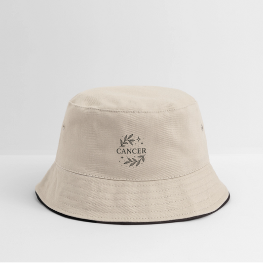 Bucket Hat „Cancer“ - Natur/Navy