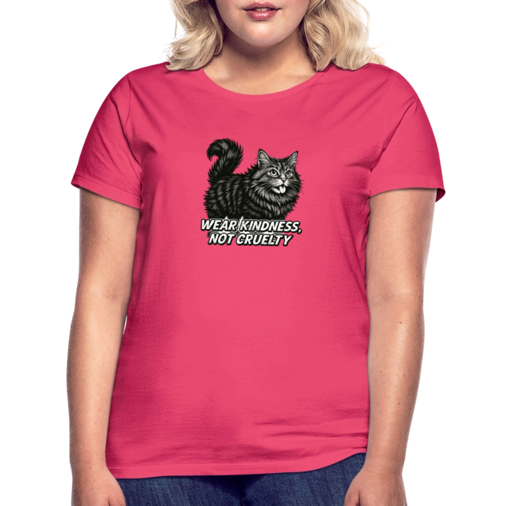 Damen T-Shirt "Wear kindness, not cruelty" - Azalea