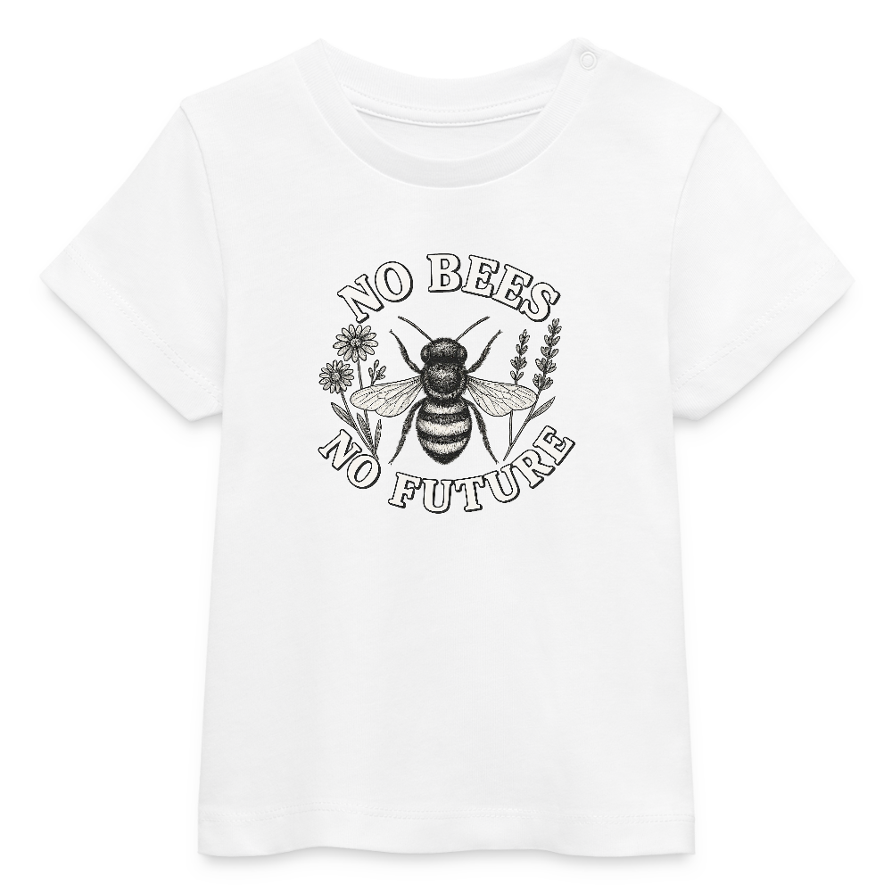 Baby Bio-T-Shirt " No Bees - No Future" - Weiß
