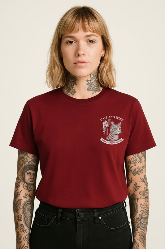Unisex Fit T-Shirt "Cats&Wine"