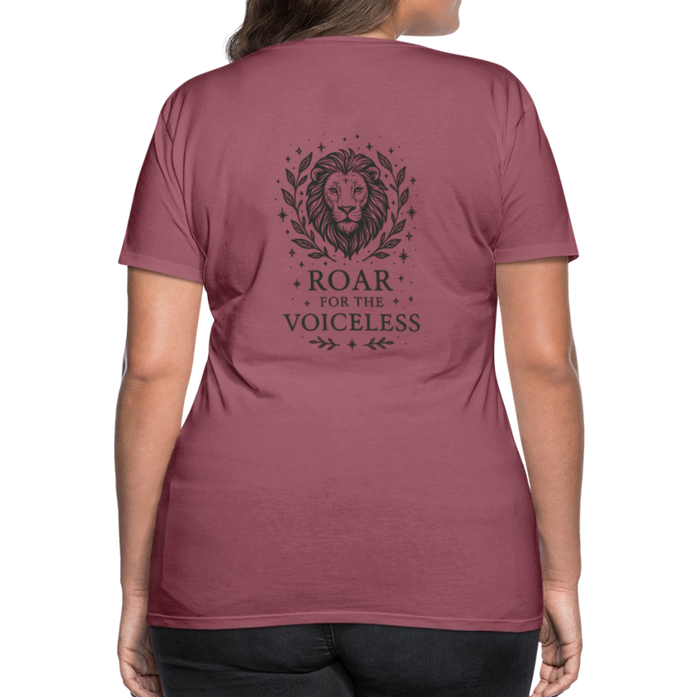 Damen Slim Fit T-Shirt "Leo" - Malve