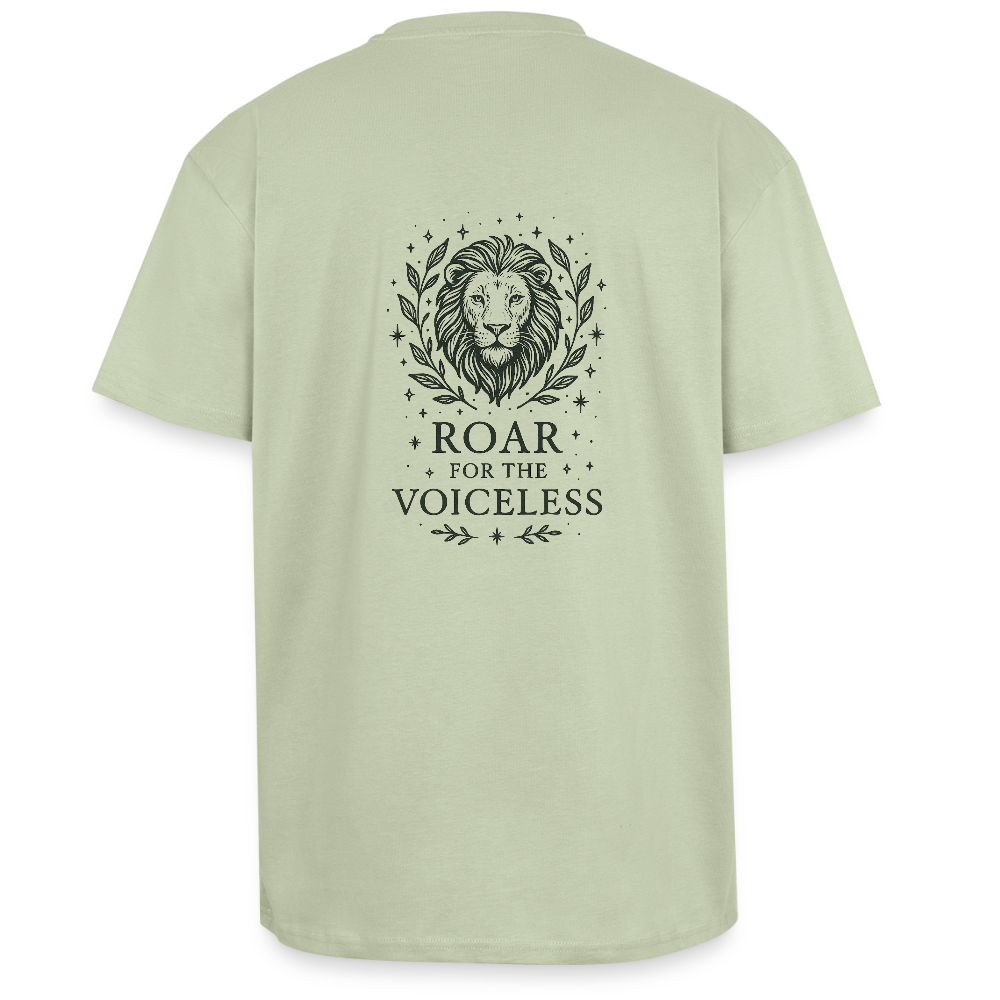 Unisex Oversize T-Shirt "Leo" - Leichtes Salbeigrün 