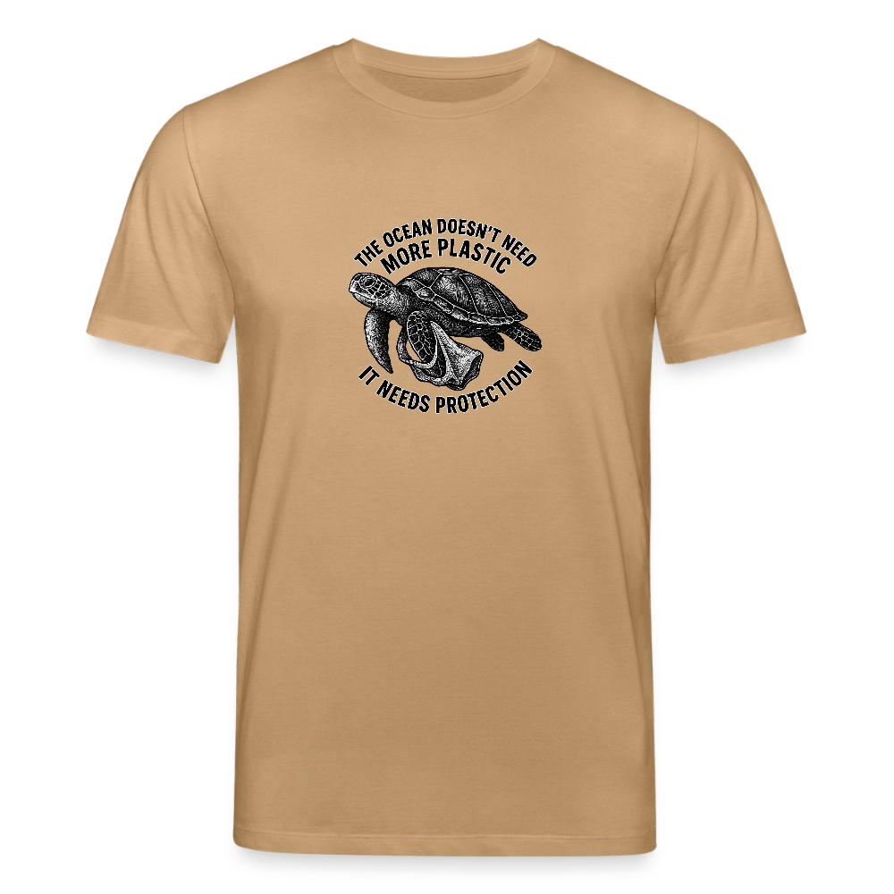 Unisex Bio-T-Shirt „Turtle“ - Karamell 