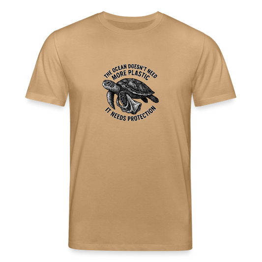 Unisex Bio-T-Shirt „Turtle“ - Karamell 
