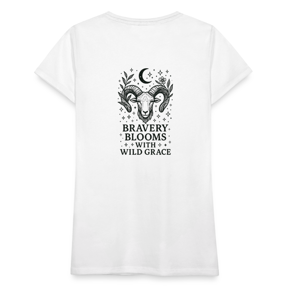 Damen Slim Fit T-Shirt „Aries“ - Weiß