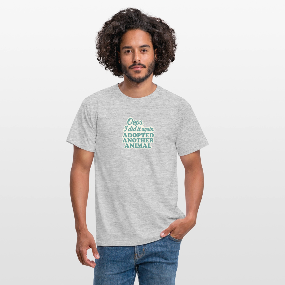 Unisex Fit T-Shirt "Oops" - Grau meliert