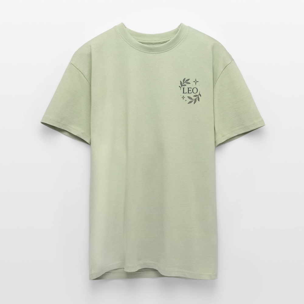 Unisex Oversize T-Shirt "Leo" - Leichtes Salbeigrün 