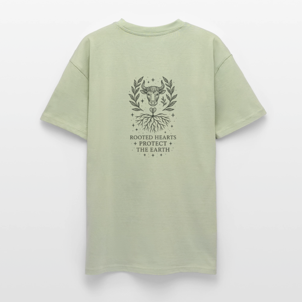 Unisex Oversize T-Shirt "Taurus" - Leichtes Salbeigrün 