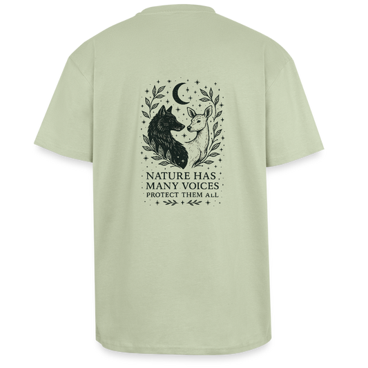 Unisex Oversize T-Shirt "Gemini" - Leichtes Salbeigrün 