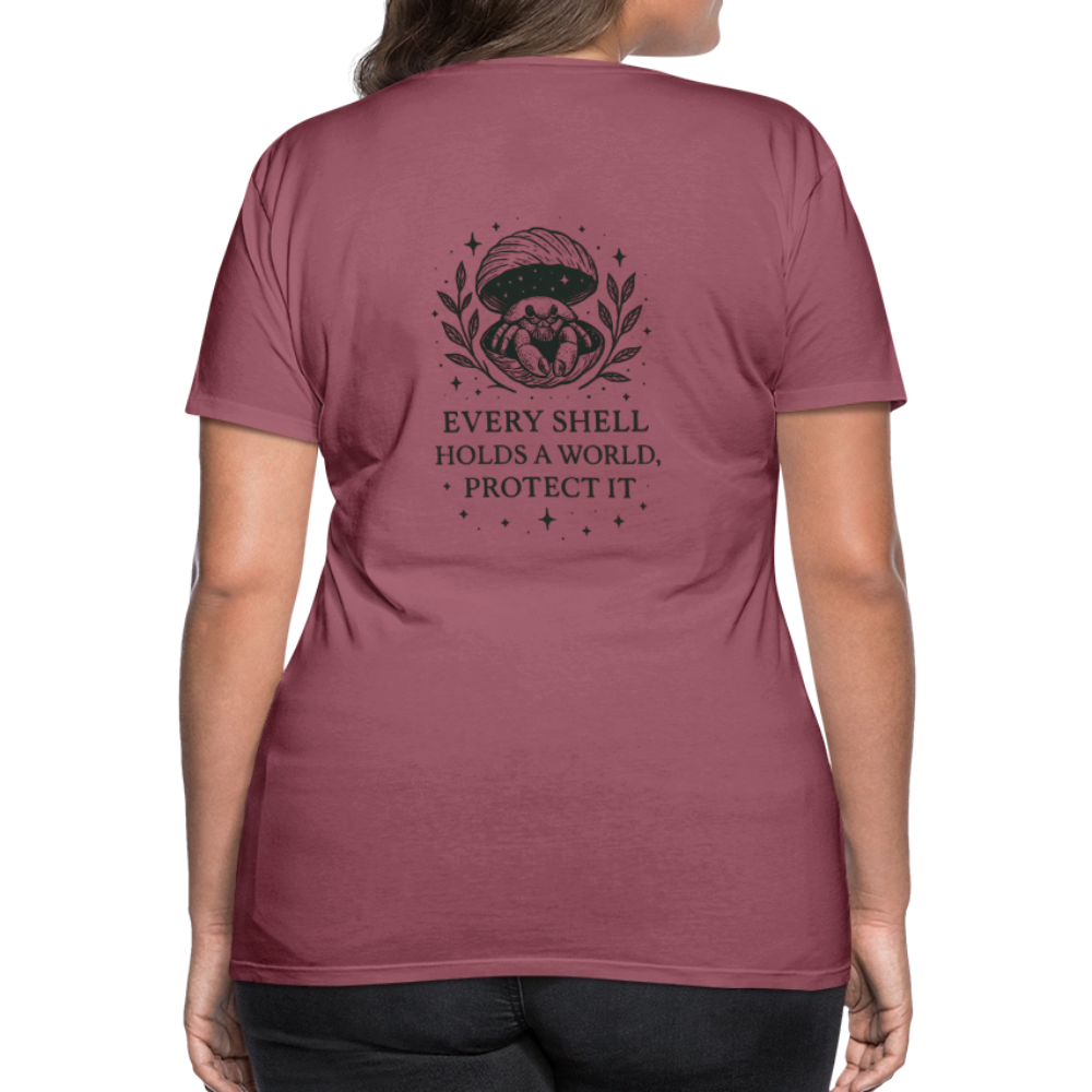 Damen Slim Fit T-Shirt "Cancer" - Malve