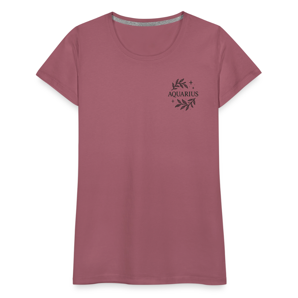 Damen T-Shirt Slim Fit "Aquarius" - Malve