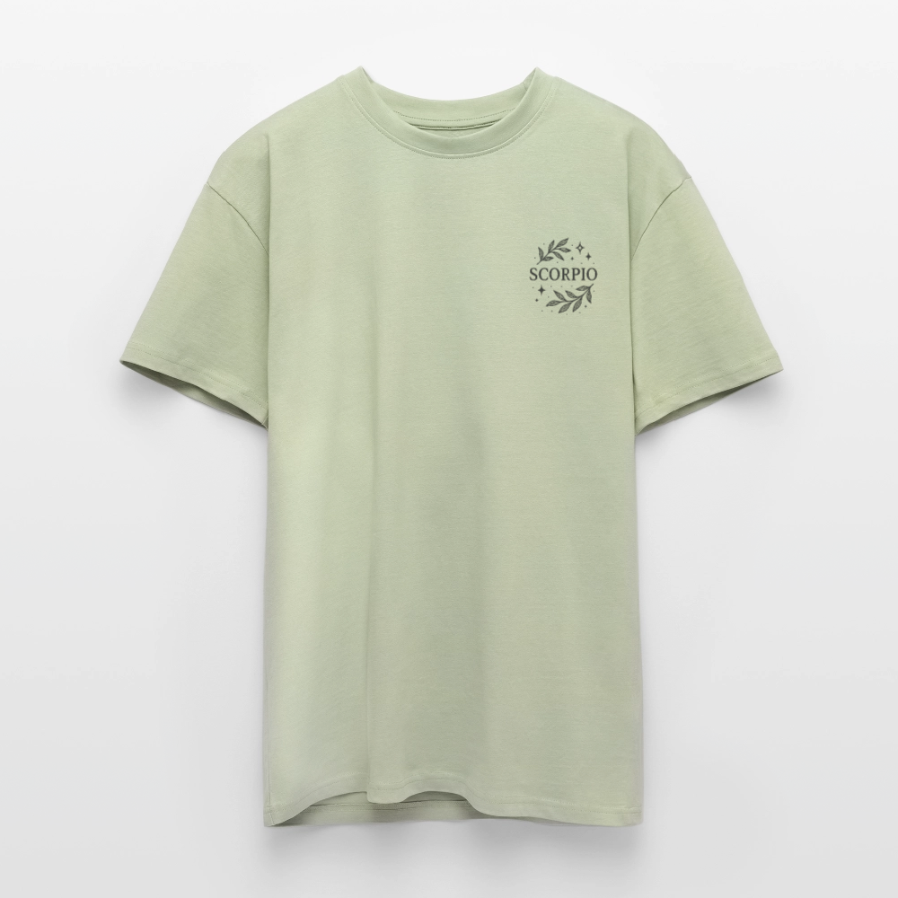 Unisex Oversize T-Shirt "Scorpio" - Leichtes Salbeigrün 