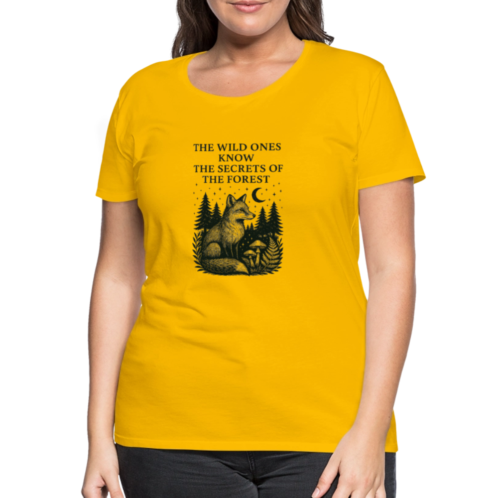 Damen Slim Fit T-Shirt "Fox" - Sonnengelb