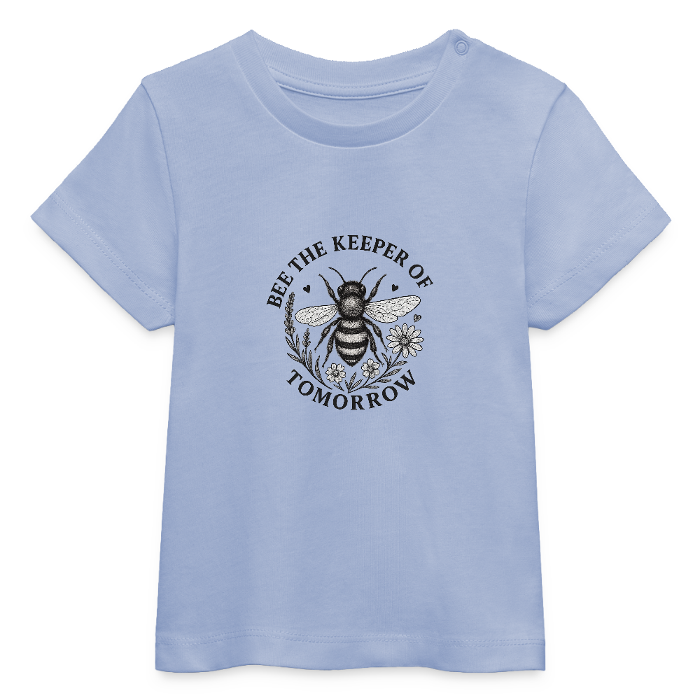 Baby Bio-T-Shirt "Bee the keeper of tomorrow" - Sky