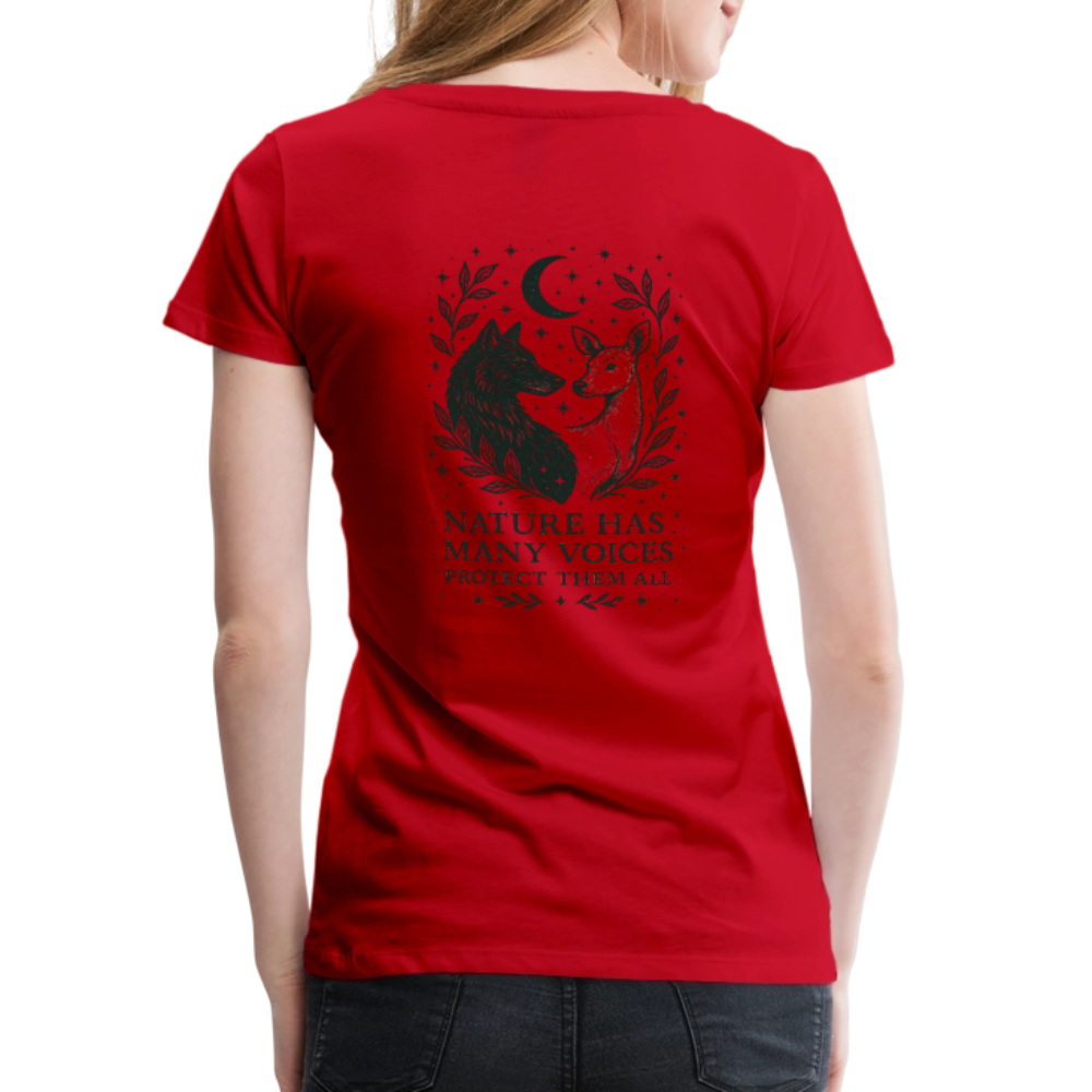 Damen Slim Fit T-Shirt "Gemini" - Rot