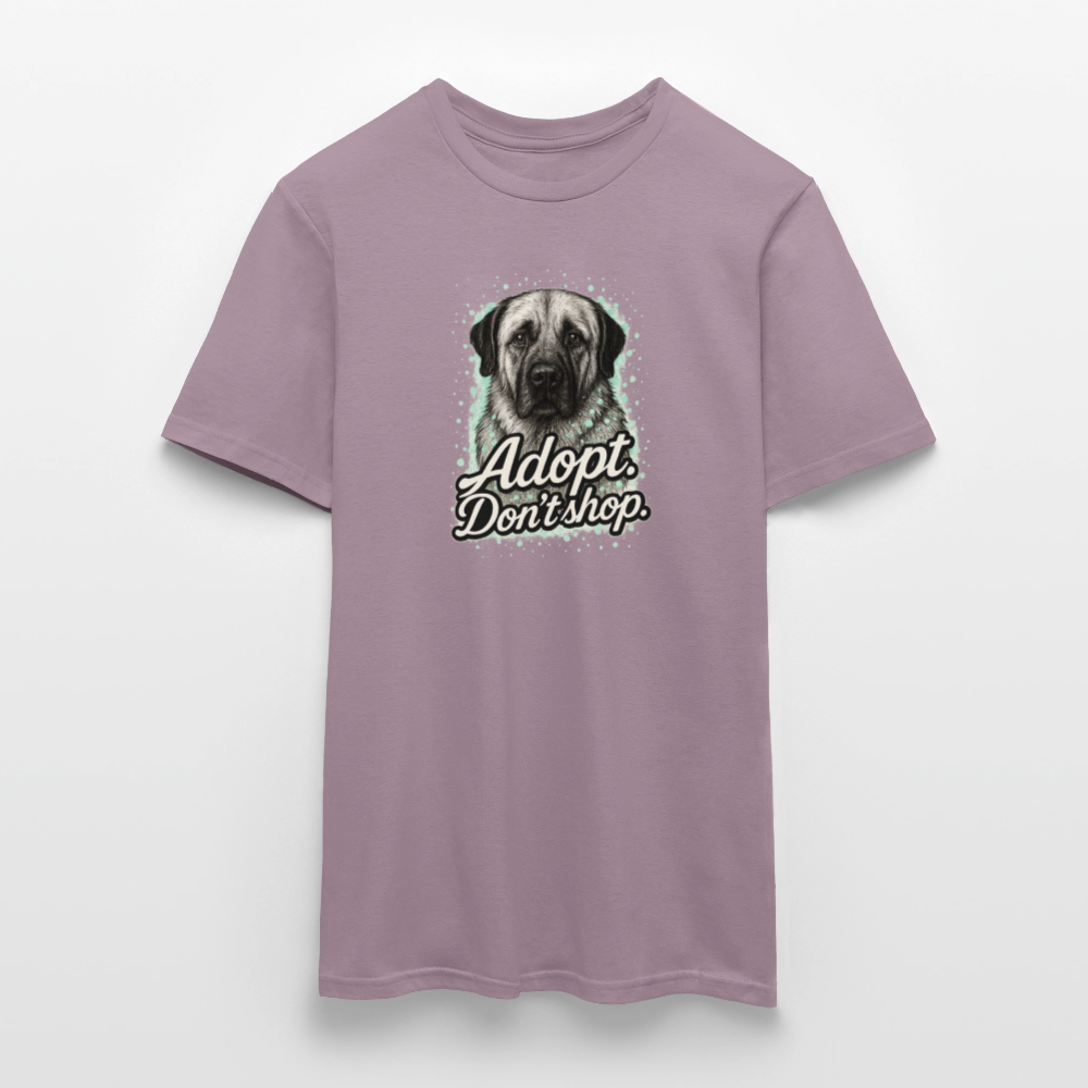Herren T-Shirt "Adopt. Don't shop." mint - Lilagrau 