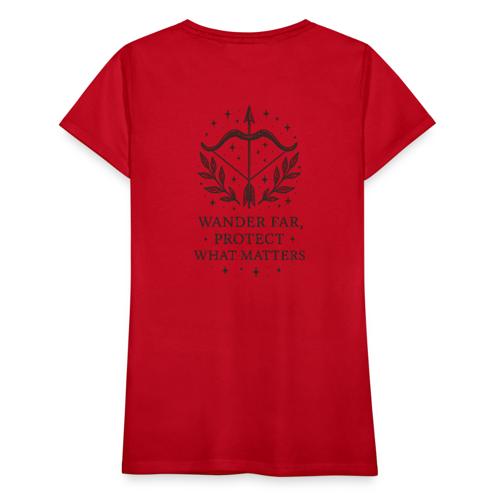 Damen Slim Fit T-Shirt "Sagittarius" - Rot