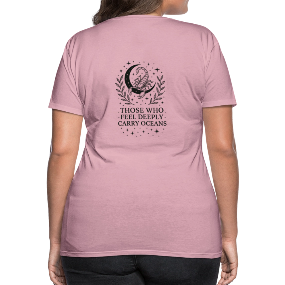Damen Slim Fit T-Shirt "Scorpio" - Hellrosa
