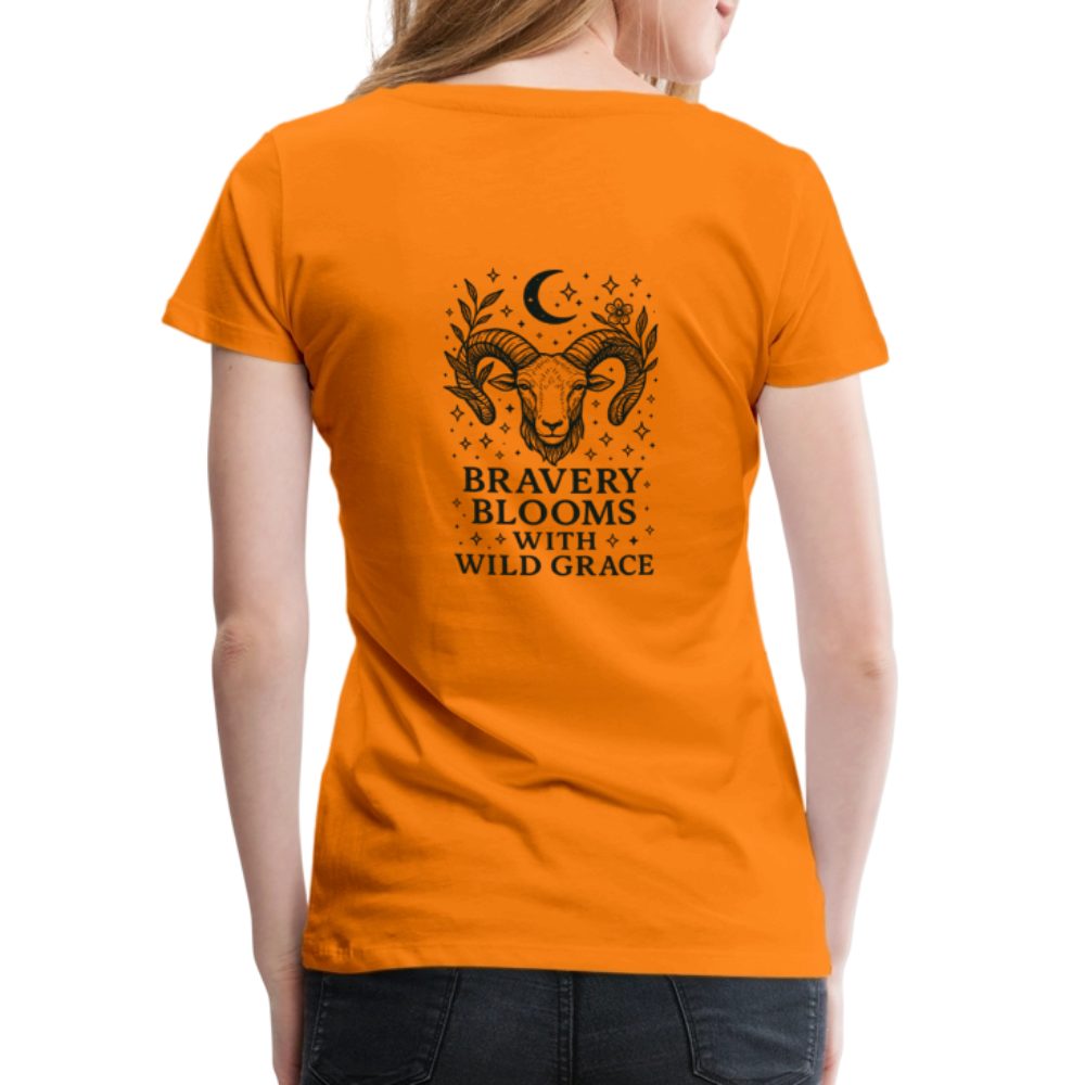 Damen Slim Fit T-Shirt „Aries“ - Orange