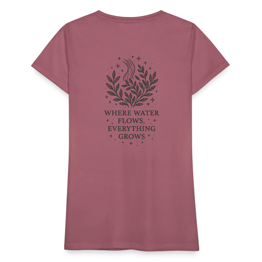 Damen T-Shirt Slim Fit "Aquarius" - Malve