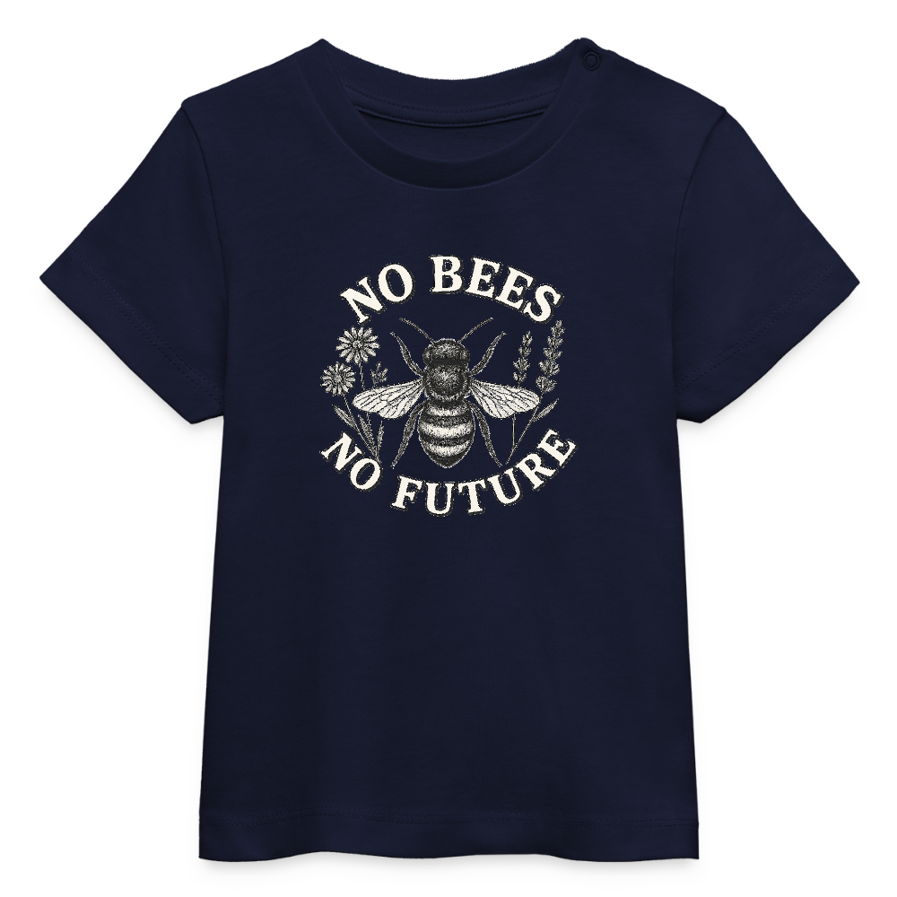 Baby Bio-T-Shirt " No Bees - No Future" - Navy