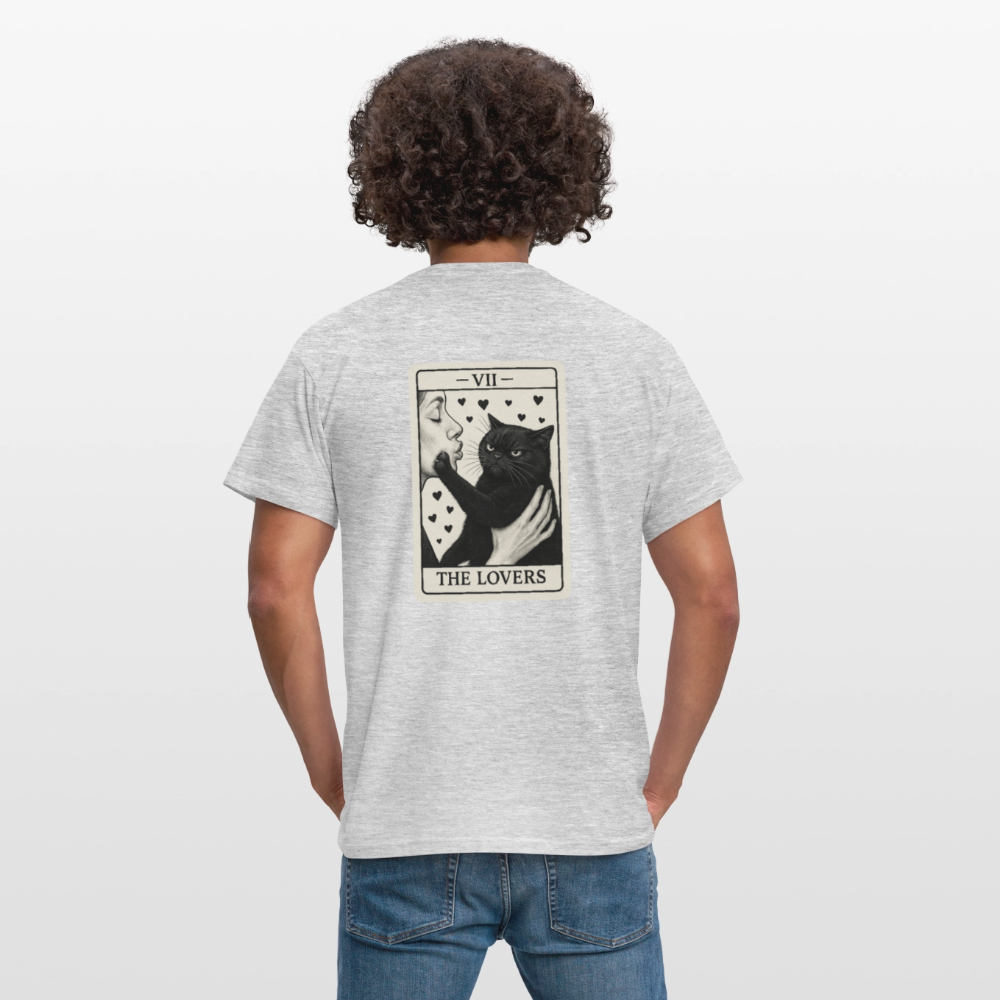 Unisex T-Shirt "Cattitude" - Grau meliert