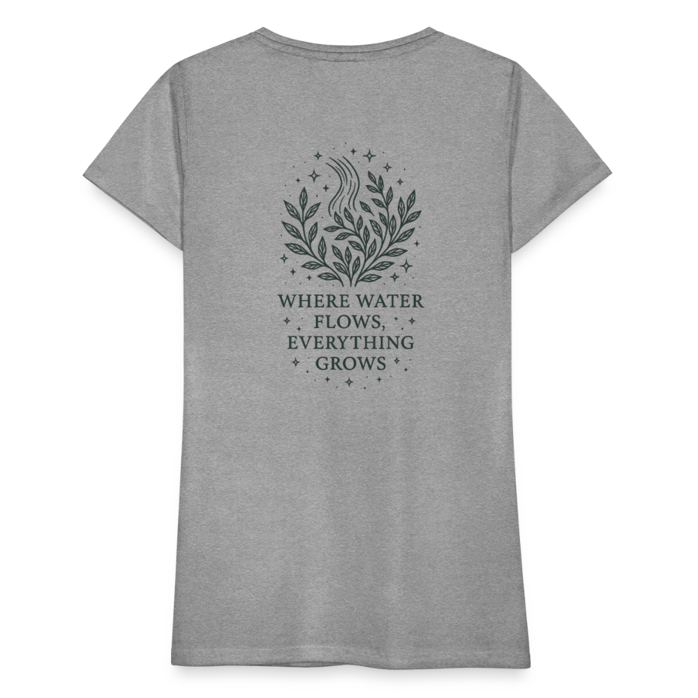 Damen T-Shirt Slim Fit "Aquarius" - Grau meliert