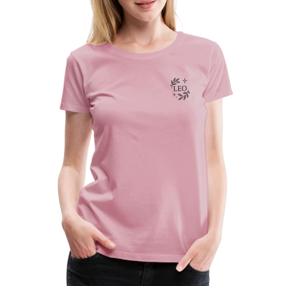 Damen Slim Fit T-Shirt "Leo" - Hellrosa