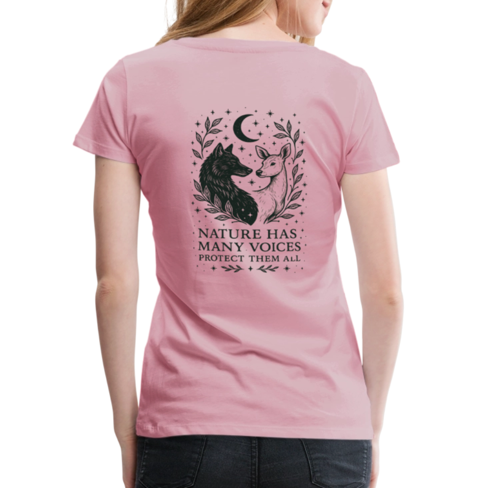 Damen Slim Fit T-Shirt "Gemini" - Hellrosa