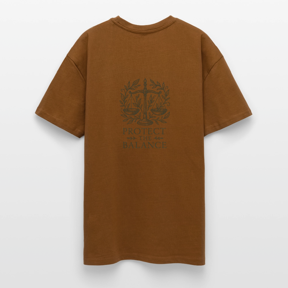 Unisex Oversize T-Shirt "Libra" - Toffee
