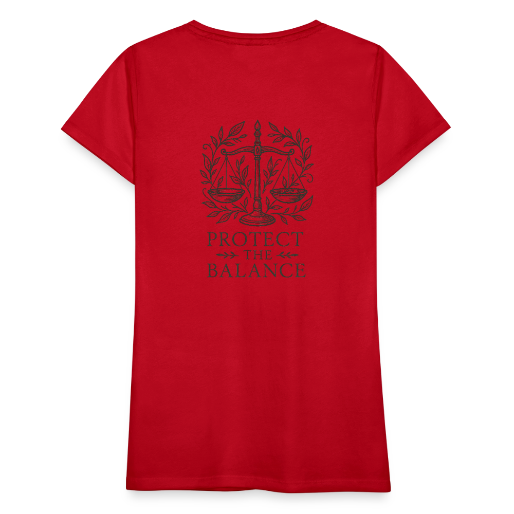 Damen Slim Fit T-Shirt "Libra" - Rot