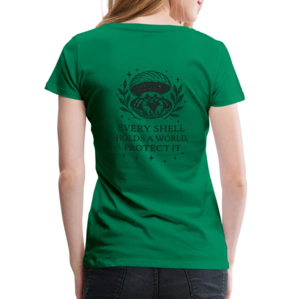 Damen Slim Fit T-Shirt "Cancer" - Kelly Green