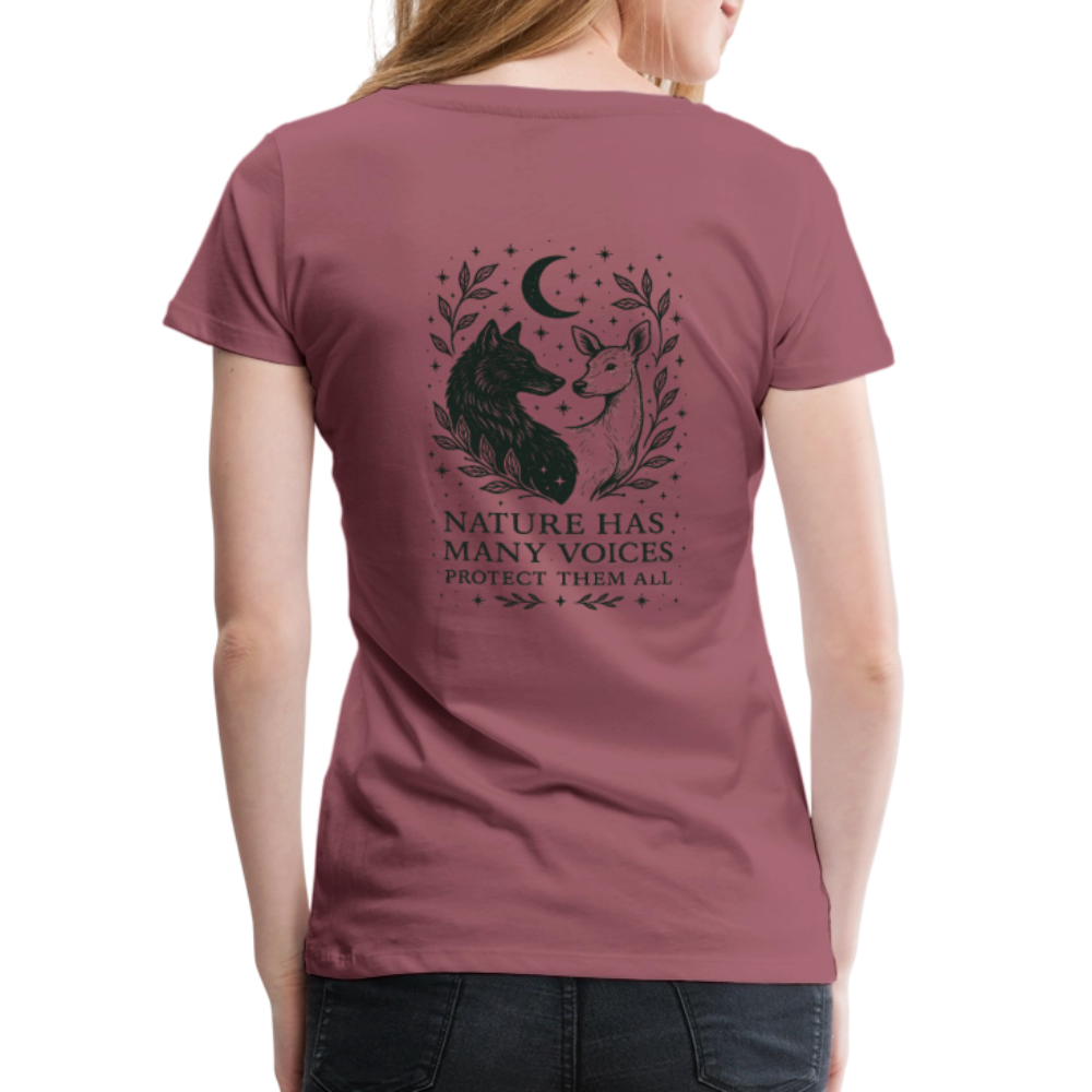 Damen Slim Fit T-Shirt "Gemini" - Malve