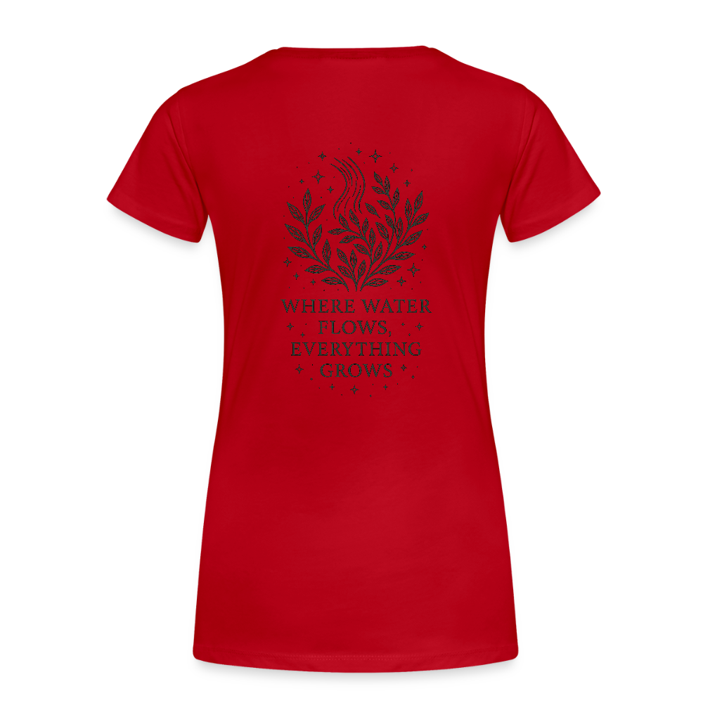 Damen T-Shirt Slim Fit "Aquarius" - Rot