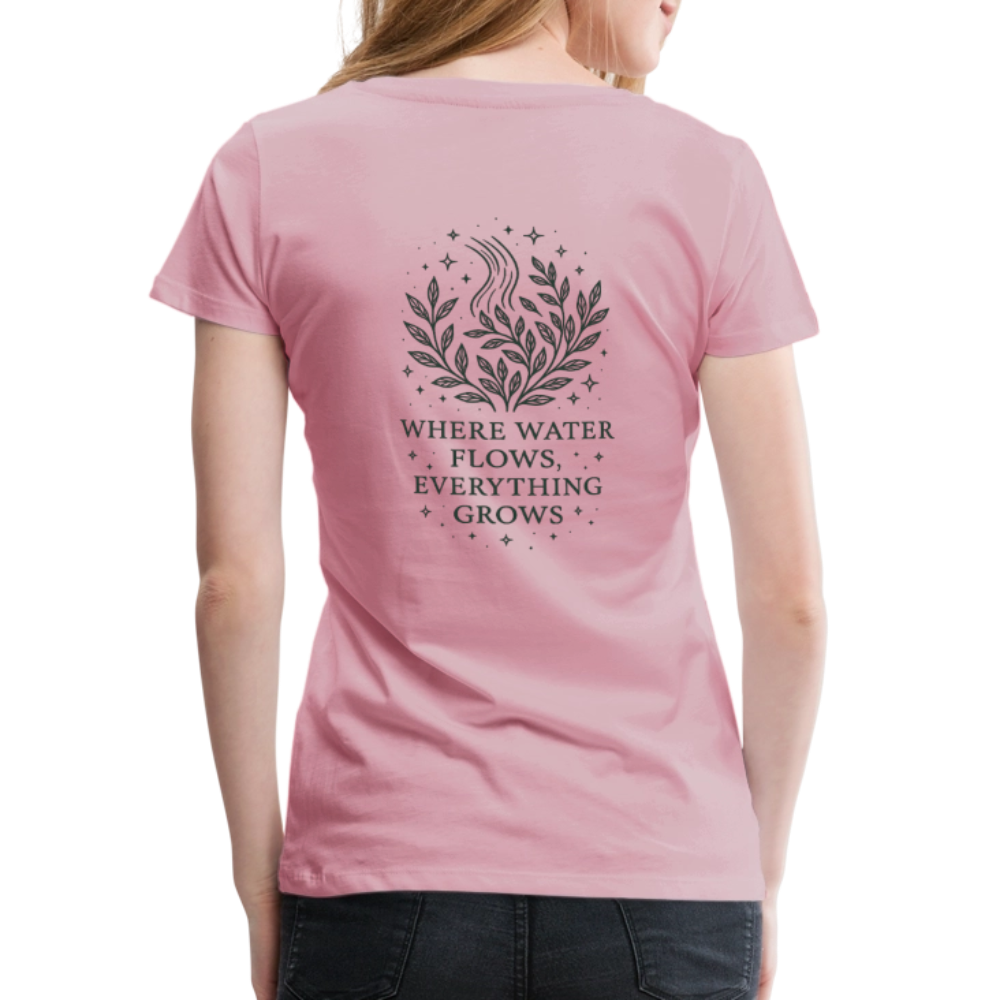 Damen T-Shirt Slim Fit "Aquarius" - Hellrosa