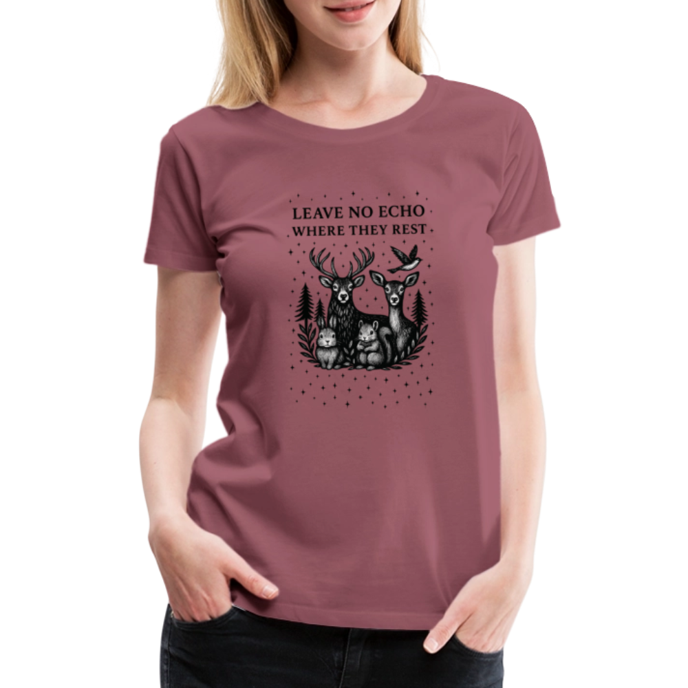 Damen Slim Fit T-Shirt "Echo" - Malve