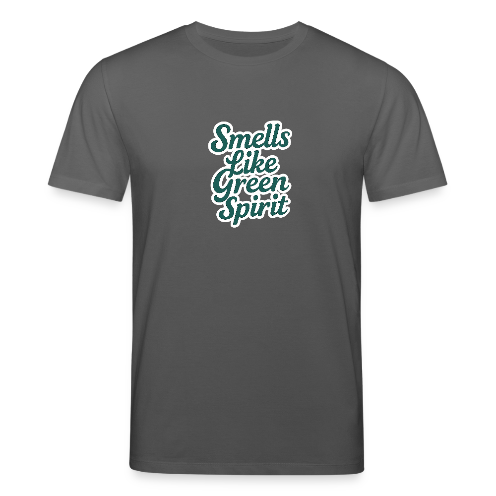 Unisex Bio-T-Shirt „Smells like green spirit“ - Anthrazit