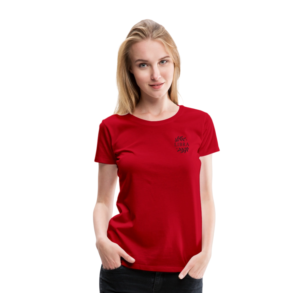 Damen Slim Fit T-Shirt "Libra" - Rot