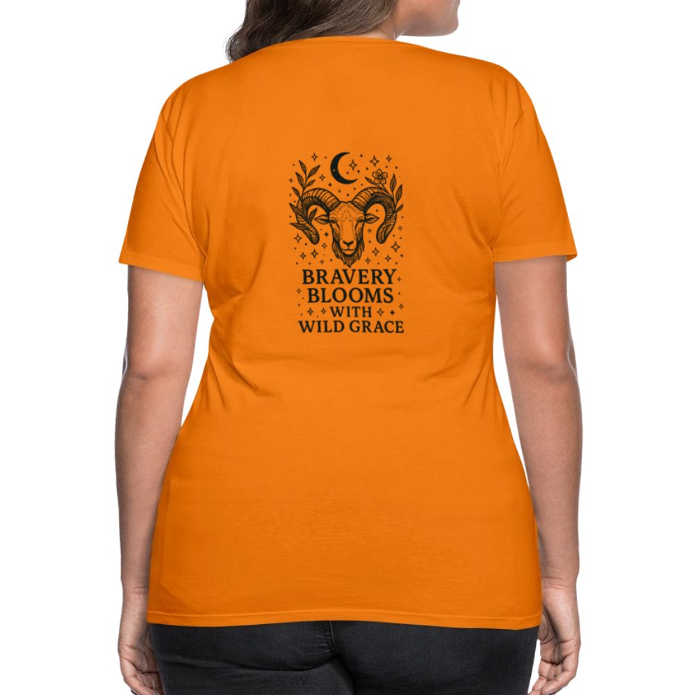 Damen Slim Fit T-Shirt „Aries“ - Orange
