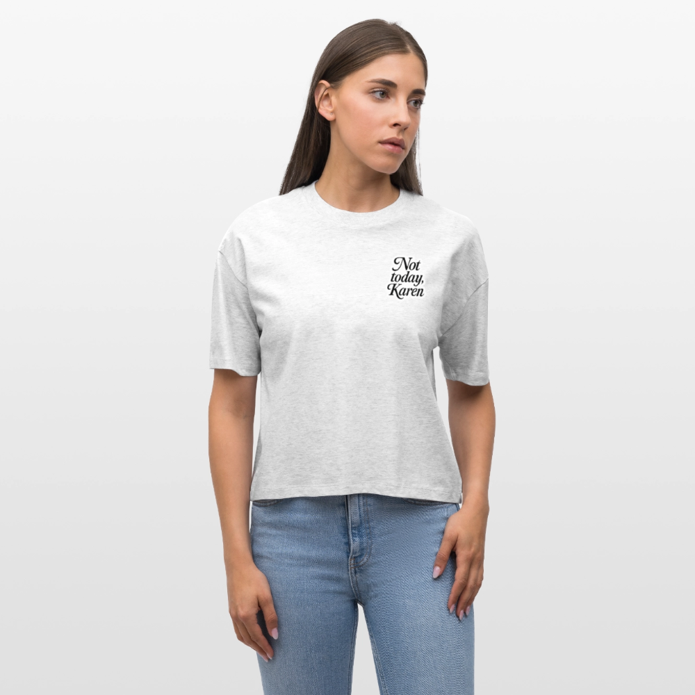 Bio-T-Shirt „Not Today“ - Weiß meliert