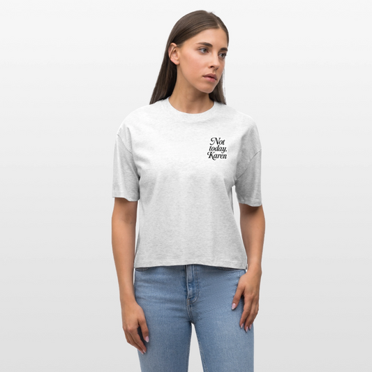 Bio-T-Shirt „Not Today“ - Weiß meliert