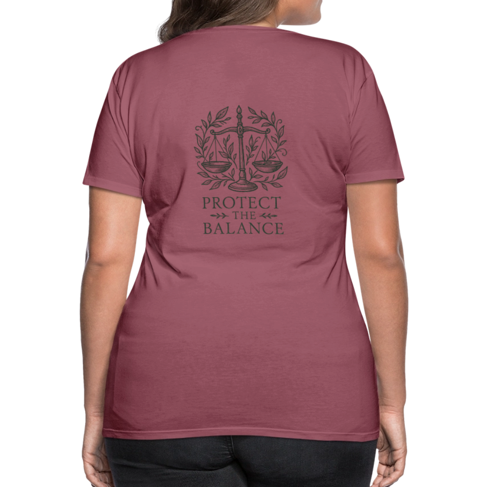 Damen Slim Fit T-Shirt "Libra" - Malve