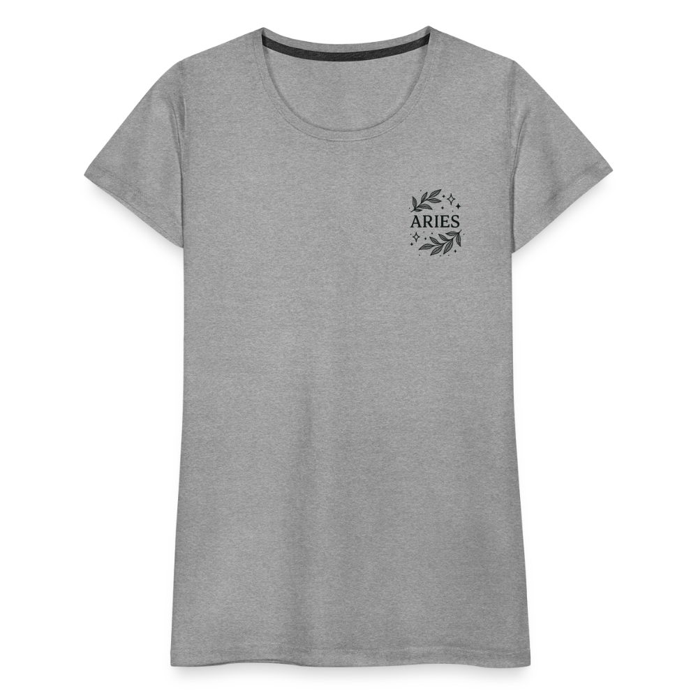 Damen Slim Fit T-Shirt „Aries“ - Grau meliert