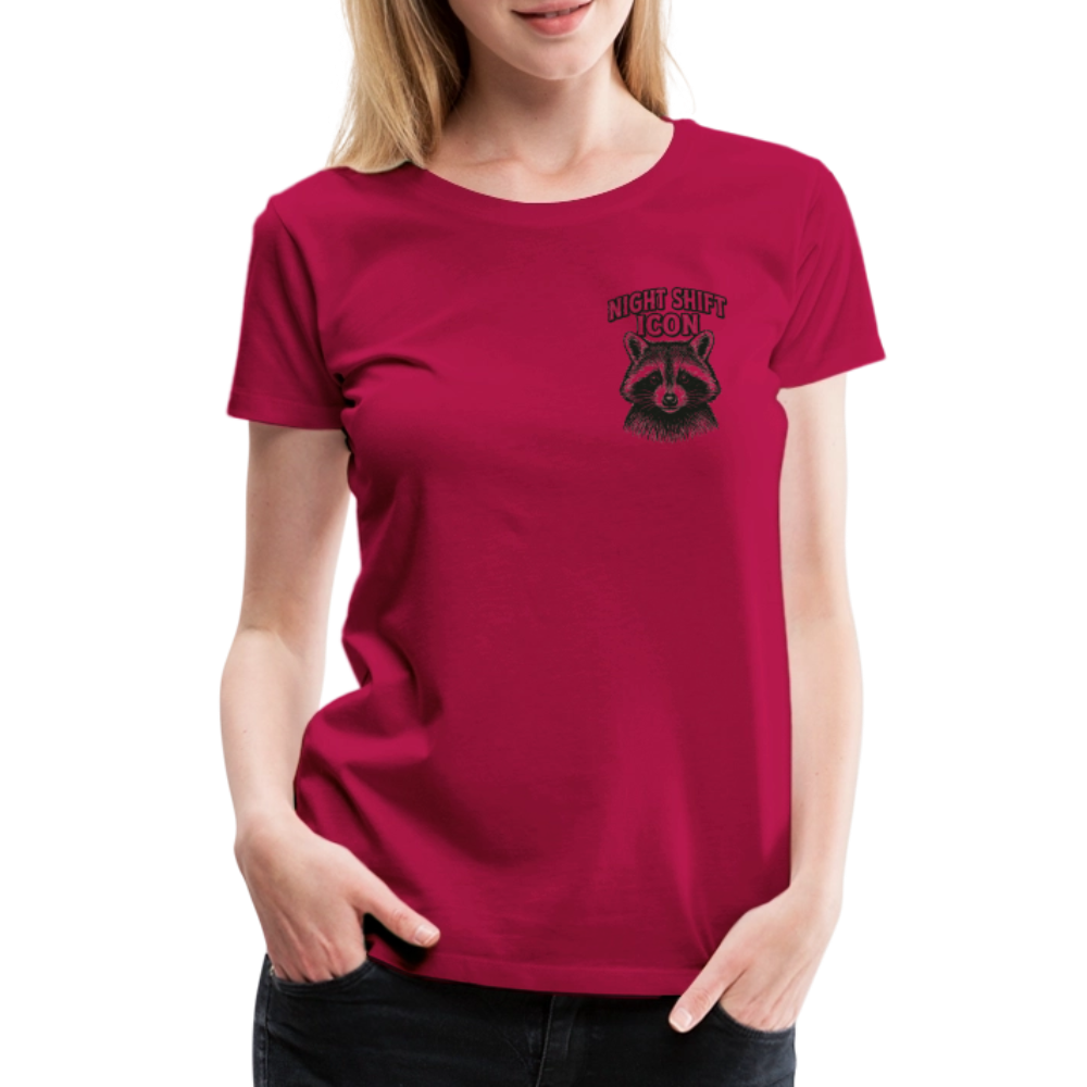 Damen T-Shirt "Night Shift Icon" - dunkles Pink