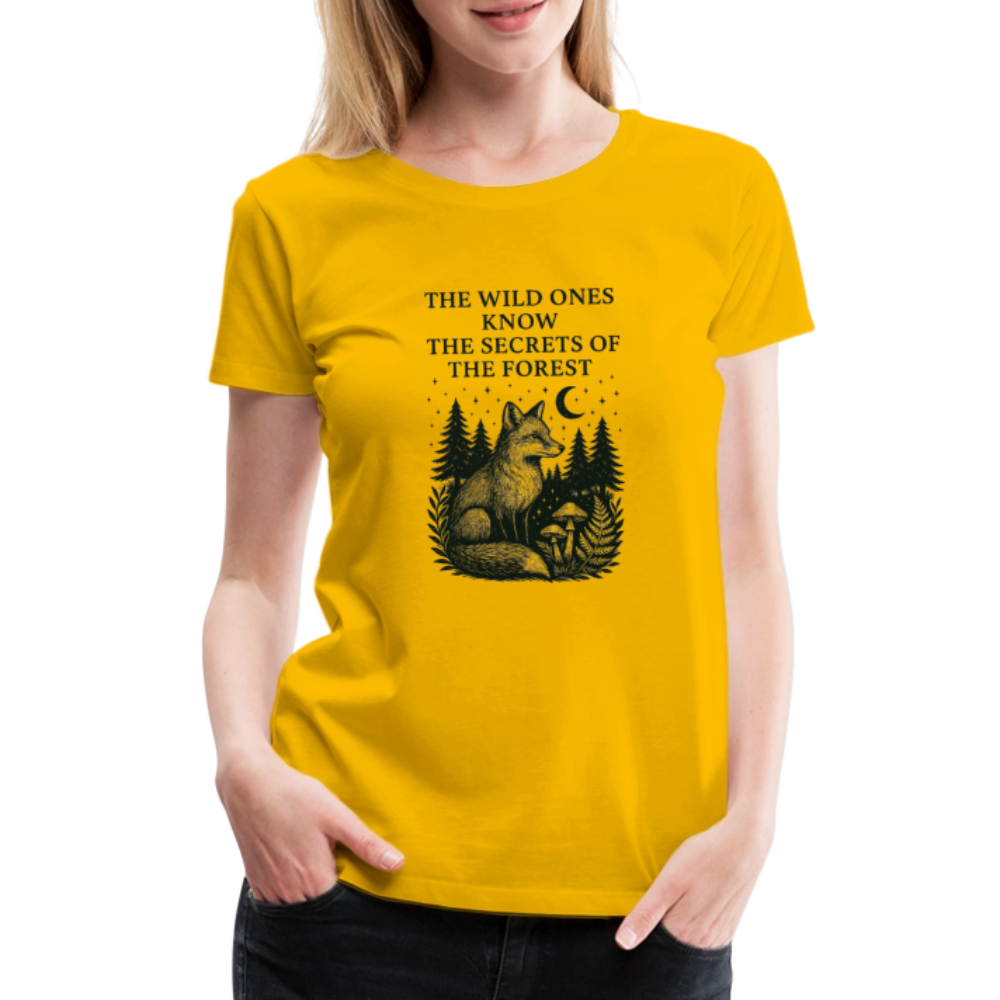 Damen Slim Fit T-Shirt "Fox" - Sonnengelb