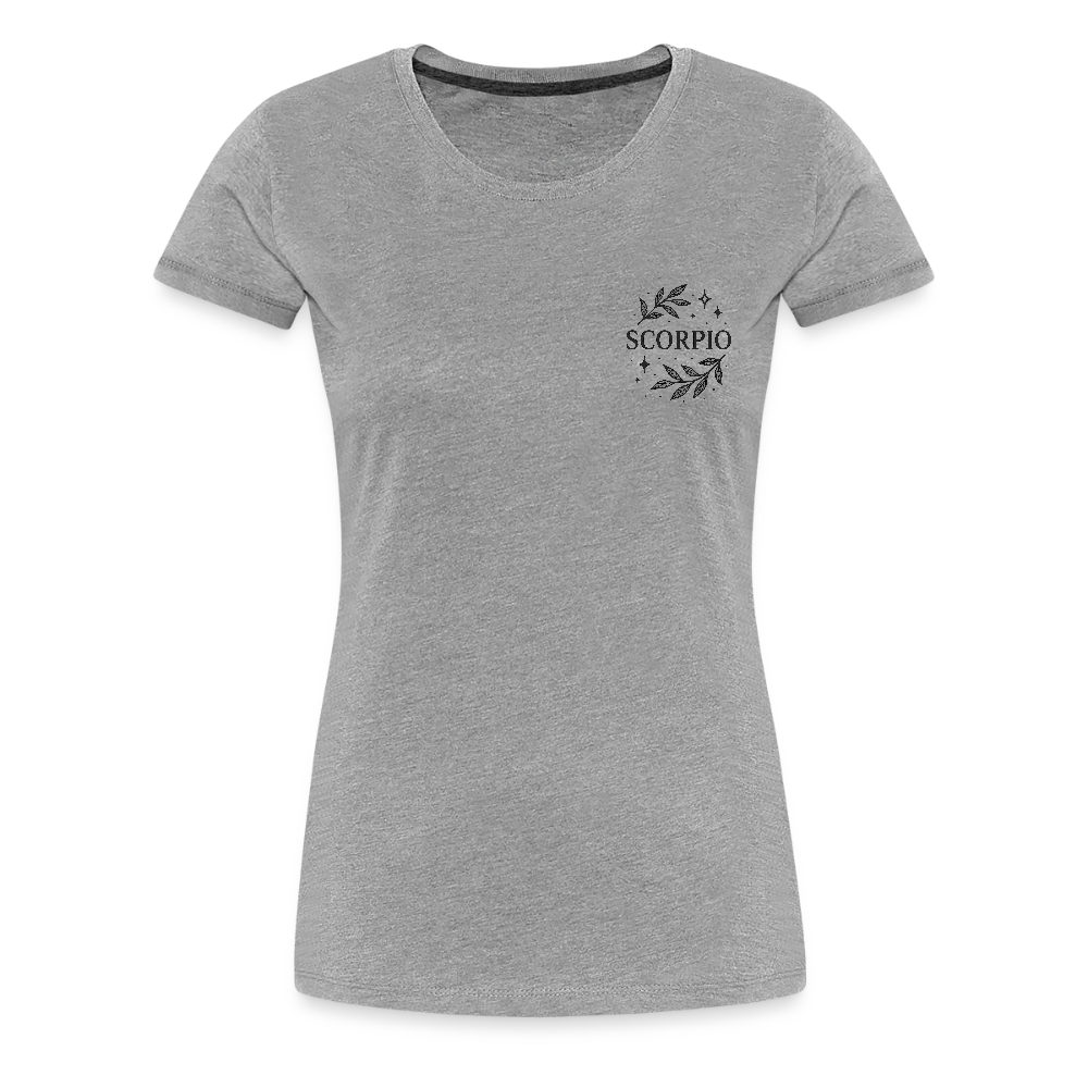 Damen Slim Fit T-Shirt "Scorpio" - Grau meliert