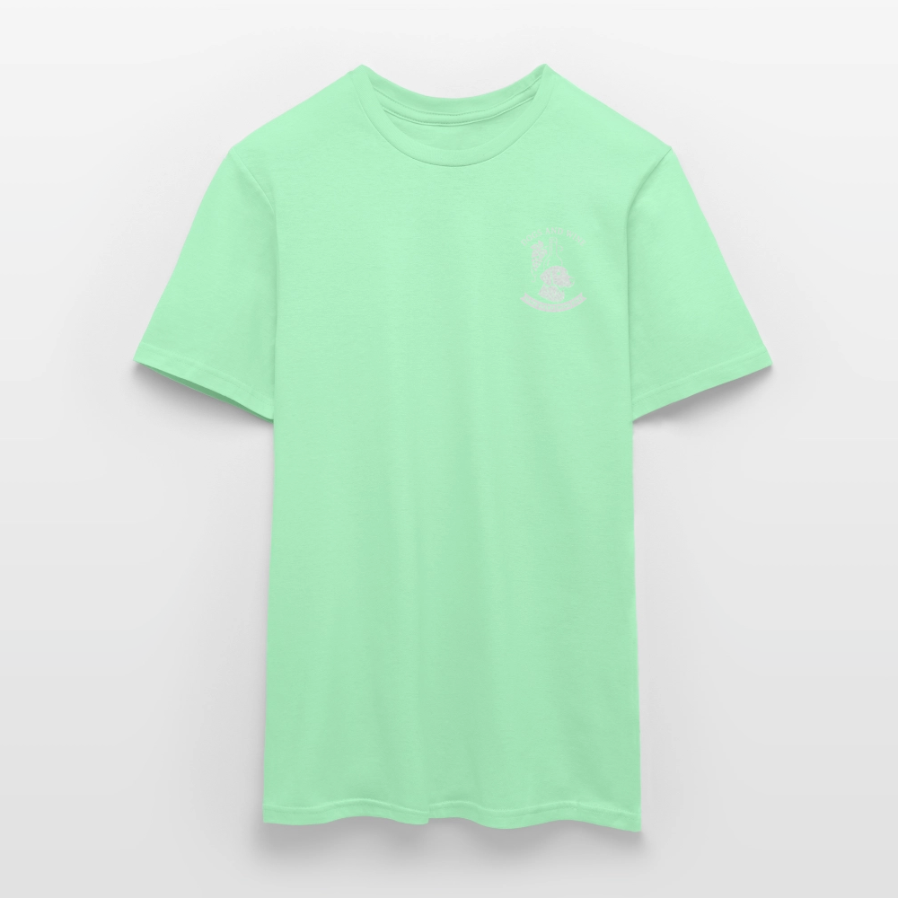 Unisex Fit T-Shirt "Dogs&Wine" - Mintgrün