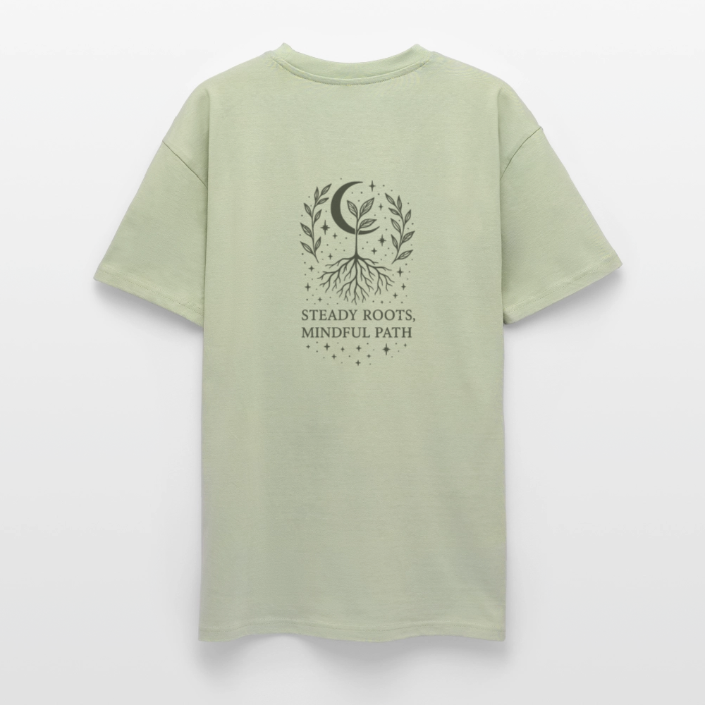 Unisex Oversize T-Shirt "Virgo" - Leichtes Salbeigrün 